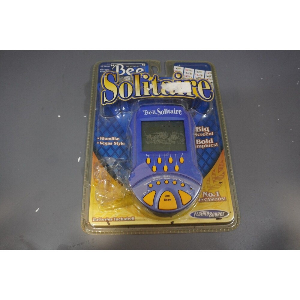 Radica Bee Solitaire Handheld Electronic Game Open Box
